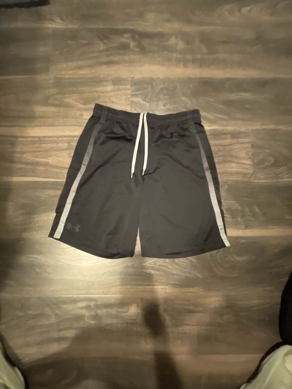 Under Armour Men's Athletic Training Shorts Black with White Trim